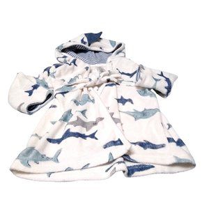 Baby's Shark Bath Robe - Just One You Made By Carter’s - White  Size 0-9M